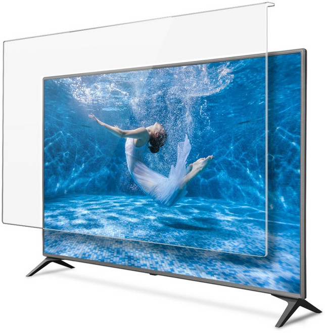 모빌앤조이 티비 보호기 86인치(1955x1126mm) 거치형 TV 커버 블루라이트차단 시력 액정보호 필름, 투명, 1개