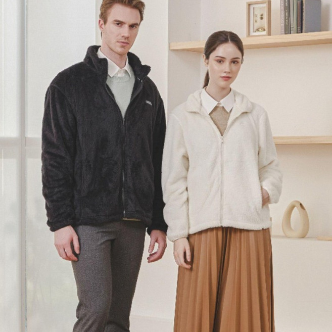 [스케쳐스] 남자 여자 보아털 양털 융털 후리스 플리스 집업 자켓 2종 세트