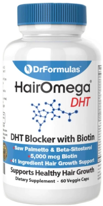 DrFormulas 헤어오메가 헤어 비타민 DHT 블락커 서플리먼트 90캡슐, 1개, 90정 - 쿠팡