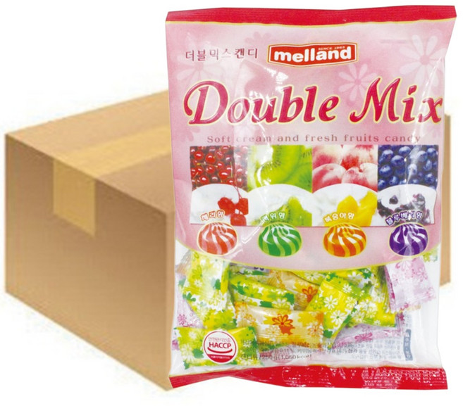 국제 더블믹스 캔디 250g 12개입 1박스 종합 과일 무, 12개