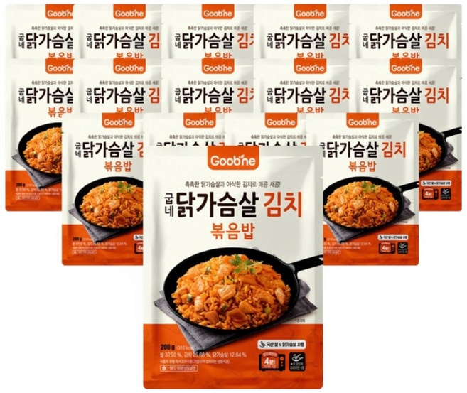 굽네 닭가슴살 김치볶음밥 200g, 15개