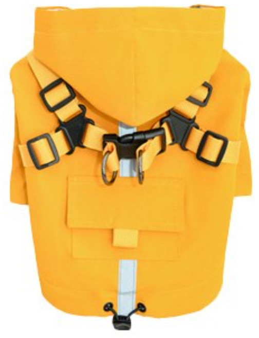 담다펫 강아지 산책 우비 레인코트, 1개, 옐로우