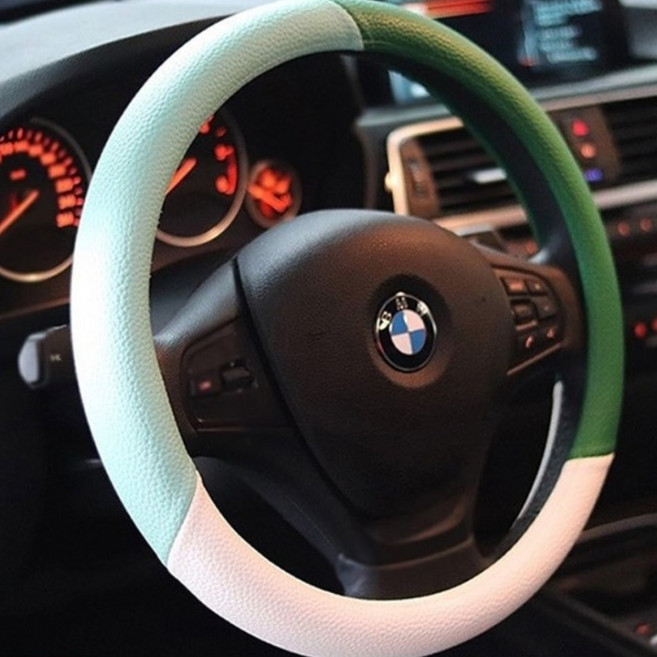 [창디자인] 프리미엄 가죽 핸들커버 그라데이션 핸드메이드, 힐링