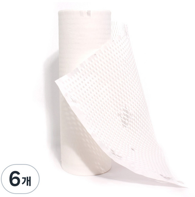 휴크래프트 버블 종이 완충재 종이 완충 포장지 크라프트 뽁뽁이, 6개