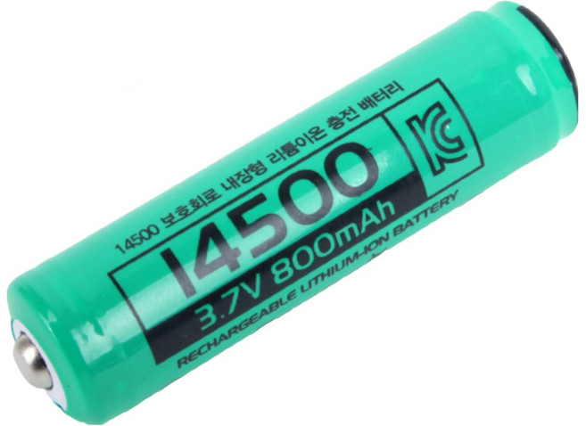 레이맨 레이맨 고출력 14500 800mAh 3.7 리튬이온 건전지 충전지 배터리, 1개