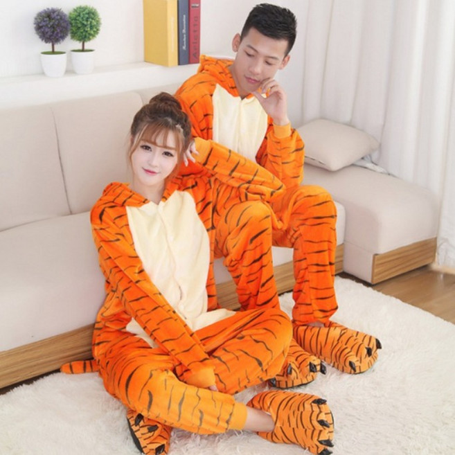 fooi 극세사 귀여운 동물잠옷 커플잠옷 반티