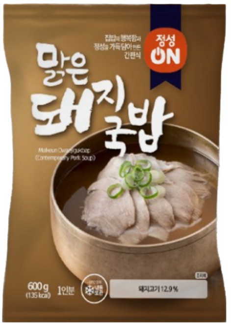 초원식품 정성온 맑은 돼지국밥 냉동, 20개, 600g