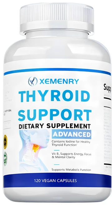 프리미엄 에너지 & 집중력 지원 보조제 갑상선 건강 요오드 함유 두뇌 기능 활성화 피로 회복 정신 명료성 스트레스 완화 천연 성분 비건 캡슐, 1개, 60정 - 쿠팡