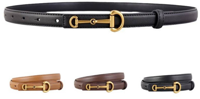 스카이샤인 여성 캐주얼 정장 슬림 벨트 소가죽 패션 허리띠