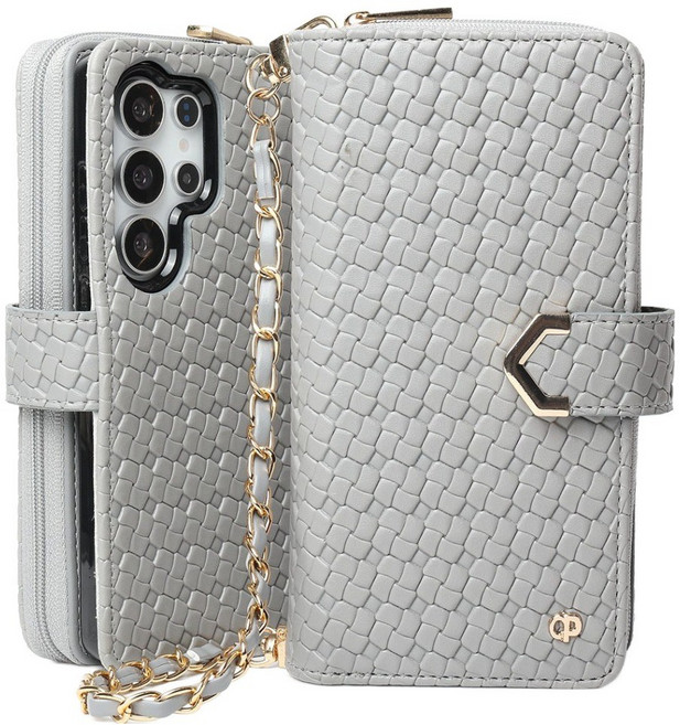 까리노펠레 데이지 가죽 지퍼 지갑형 다이어리 휴대폰 케이스