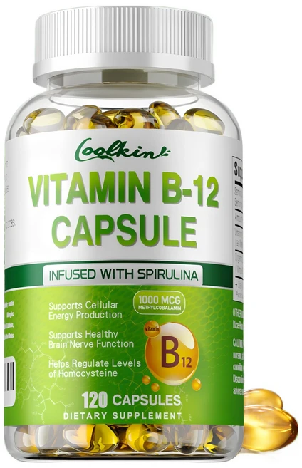 비타민 B-12 메틸코발라민 1000mcg - 심장 및 뇌 건강 에너지 생산, 1개, 60정 - 쿠팡