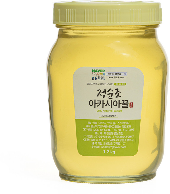 국내 자연산 프리미엄 토종 정순조 아카시아꿀, 1.2kg, 1개