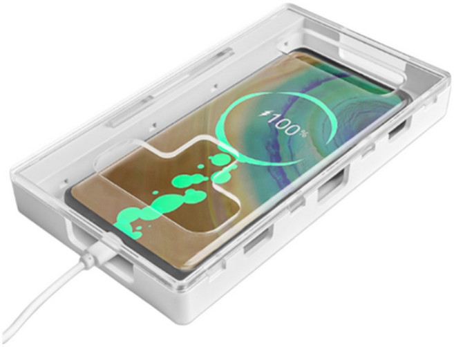 엠디픽 핸드폰 잠금 휴대폰 금욕상자 충전가능 열쇠 케이스 폰수거 보관박스, 1개, 투명