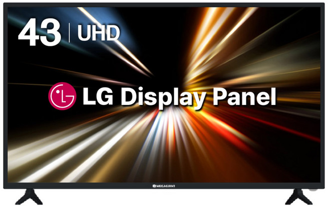 메가자이언트 43인치 4K 울트라HD 에너지1등급 TV 모니터 고화질 중소기업TV Q4302UH, 방문설치, 벽걸이형, 109cm/43인치