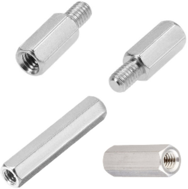 굿나잇몰 지지대볼트 너트 황동 M3 M4 육각 스페이서 연결 관통 모니터암 브라켓연장 PCB기판 서포트 소량 낱개 개당 판매, 2.지지대 너트(황동), M4(4mm), 20mm, 1개