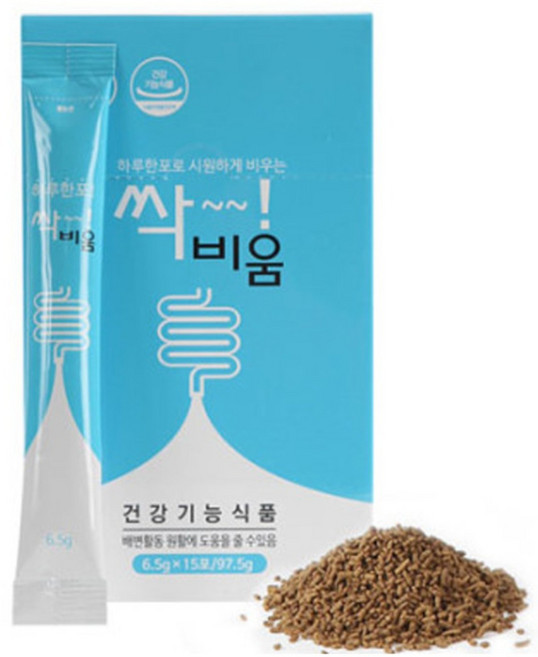 싹비움 쾌변하는 즐거움! 먹자마자 바로 시원하게 배변활동을 원활하게 하는 식이섬유 함유 제품, 7g, 30개