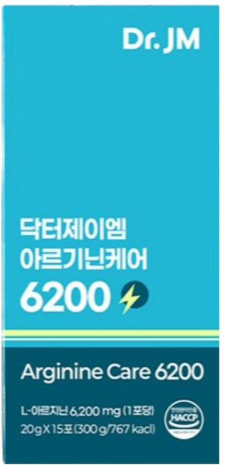 닥터제이엠 아르기닌 케어 6200 고함량 시트룰린 아연 활력 에너지, 1개, 300g