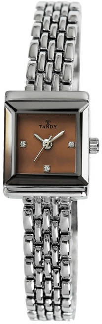 TANDY 탠디 럭셔리 여성용 쥬얼워치 (오스트리아 스톤 식입) T-4023 라이트 브라운
