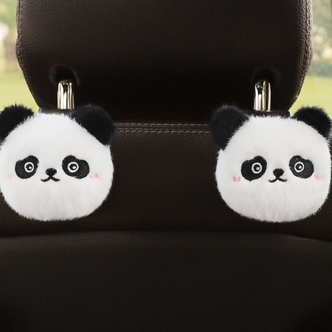 데일리픽스 차량용 멀티 캐릭터 후크 뒷좌석 수납, 판다, 2개