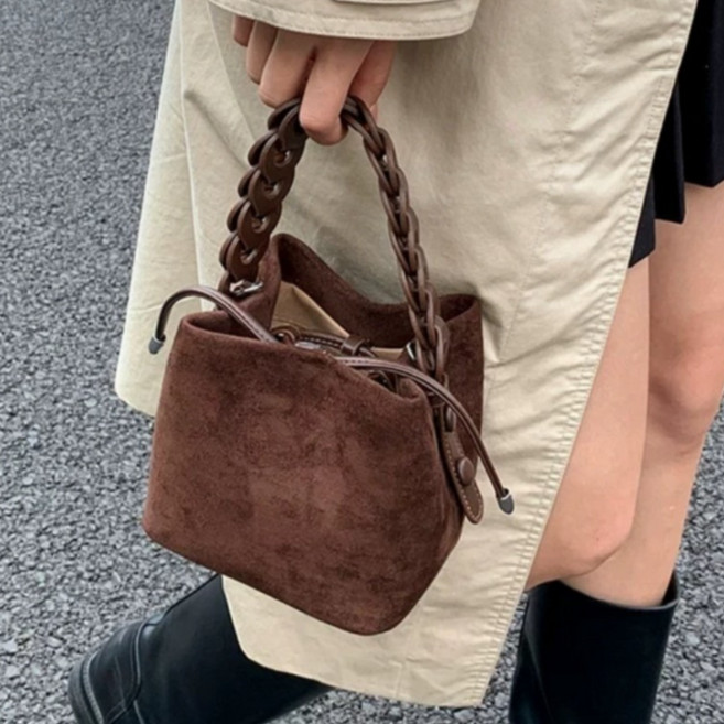 HAAGSHOP 스웨이드 가방 버킷백 미니사이즈