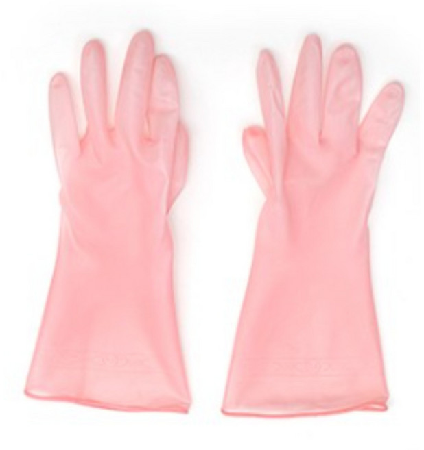 꾸미크 더질긴 니트릴 고무장갑, 5개, 대(L), 연핑크