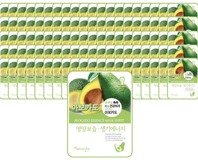 네이처바이 아보카도 마스크팩 90매 23ml x 90EA, 1개입, 90개