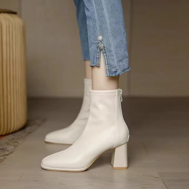 쌍천 여성 봄 가을 겨울 앵클부츠 7cm A25110302