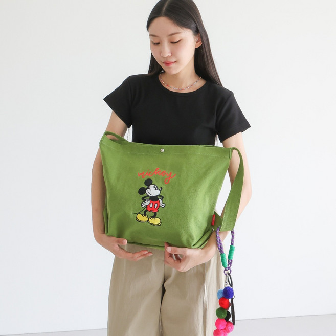 더엘라 더블 미키 크로스백 2스타일 정품 디즈니 미키마우스 노트북 가방