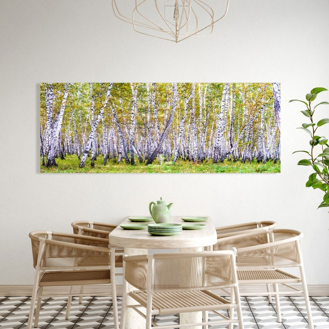 캔버스액자 세잔느화실 자작나무숲 계절 시리즈 와이드형