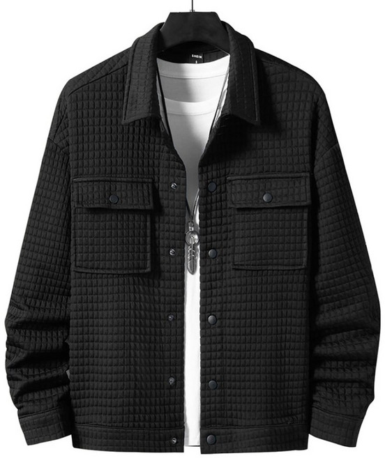 스타일닥터 남성용 자카드 스퀘어 재킷 캐주얼 셔츠