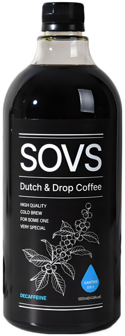 소브스 더치 커피 디카페인 스페셜 블랜딩 스윗 블러썸 콜드브루 원액 액상, 3개, 1개입, 1L