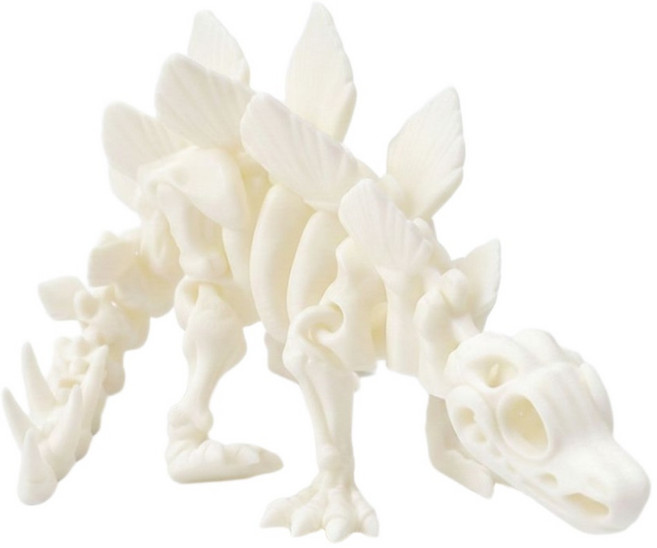 빌리네집 공룡 장난감 관절 스켈레톤 피규어, 혼합색상+스테고사우르스 S, 1개