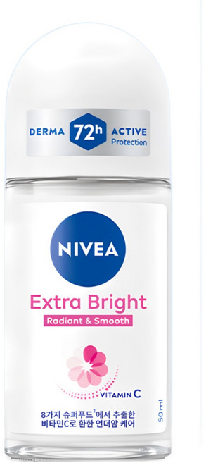 니베아 데오드란트 롤온 엑스트라 브라이트, 50ml, 1개