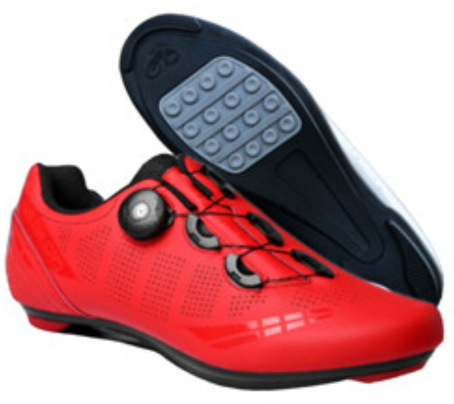 (당일배송)국내배송 HIT No.7 초경량 평페달 자전거신발 사이클 슈즈 로드 MTB S4, 평페달 레드, 46 평페달 레드