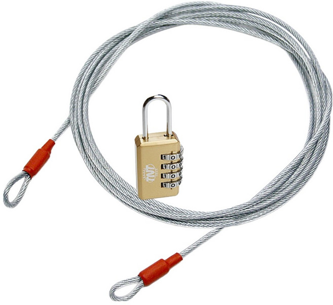 4다이얼 패드락&와이어 자물쇠세트. 여행가방잠금장치 배낭 캐리어자물쇠 여행안전용품 해외여행용품