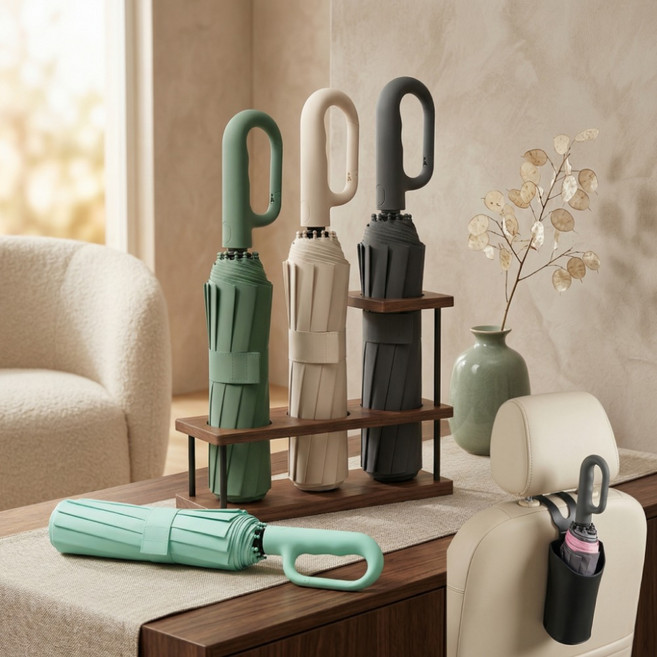 3단 접이식 자동 우산 대형 124cm 장우산 골프 등산 우양산