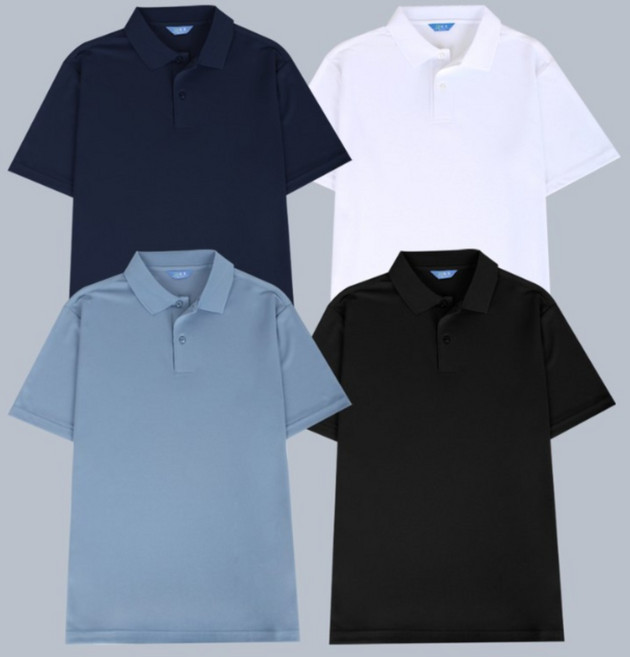 마이폴 심플 무지 쿨론 PK 반팔 카라 티셔츠 남여 1+1 MYP-9012