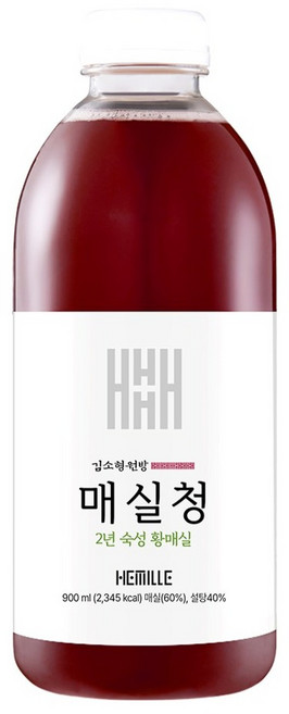 김소형 원장 2년숙성 무농약 황매실 사용 매실청, 900ml, 2개