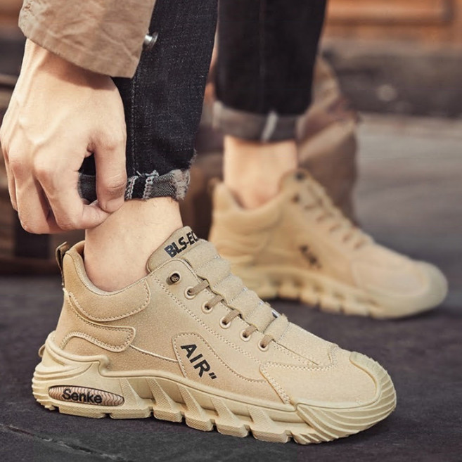 Connect LINK 남성용 AIR 미끄럼방지 방진 작업화 슬립온 패션 스니커즈