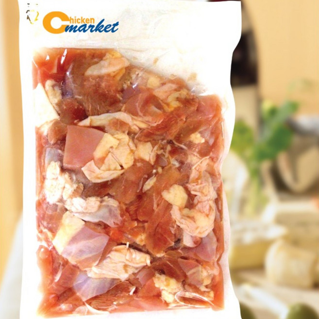 브라질산 정육 냉동 염지닭 절단육 순살 닭다리살 10kg (1kg x 10팩), 절단함(가로3cm x 세로3cm), 핫염지, 10개