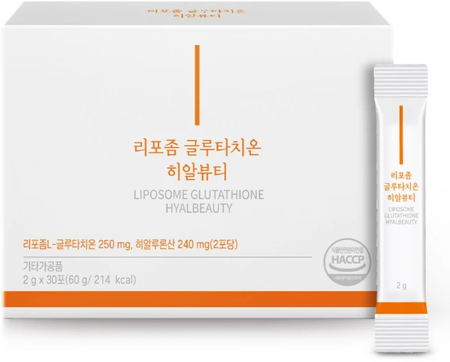히알뷰티 리포좀 글루타치온 - 히알루론산 저분자 콜라겐펩타이드 엘시스테인 비타민C 비타민D 비타민E 셀레늄 나이아신 베타카로틴, 1개, 30회분 - 쿠팡