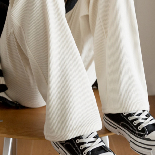 어반픽스 봄가을 여성 와이드 밴딩 코듀로이 팬츠