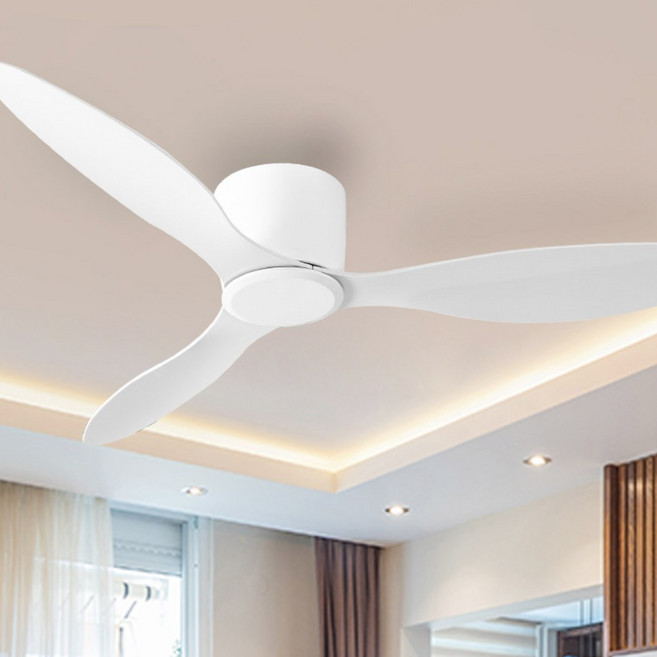 [전국무료설치] 실링팬 BLDC 모터 6단 거실 에어썸 안방 천장 선풍기 132cm(52인치), 일반형(52)+날개 화이트