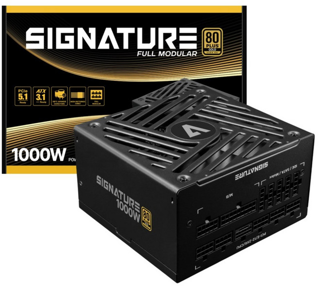 AONE 시그니처 1000W 80PLUS골드 풀모듈러 ATX3.1 블랙