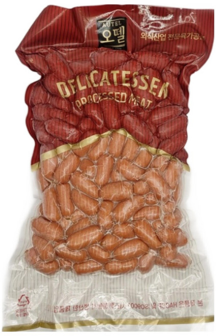 오뗄 칼집 비엔나 소시지 (1kg x 10개) 냉동 무료 아이스포장, 10개, 1kg