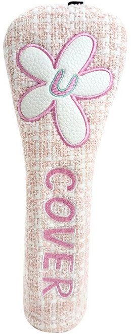 엘린골프 트위드 드라이버 우드 유틸리티 골프채 헤드커버, 핑크-유틸커버