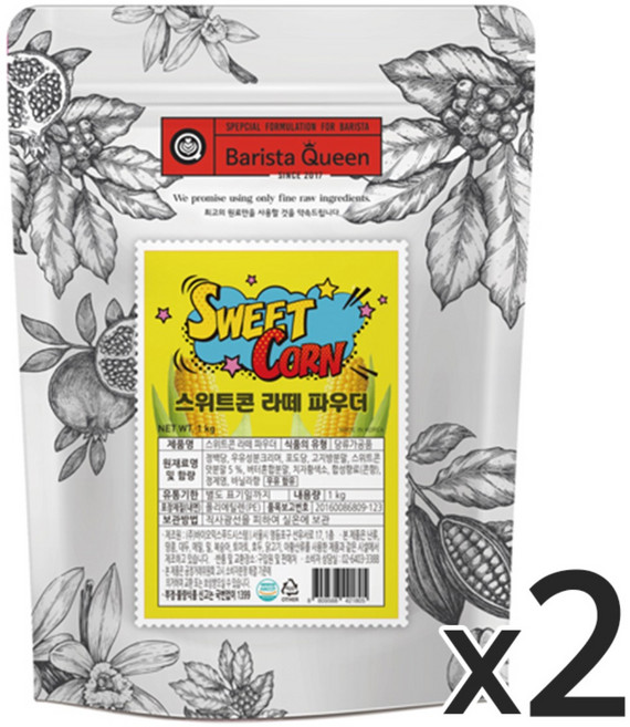 바리스타퀸 스위트콘 라떼 1kg 2개, 1개입