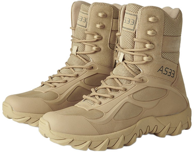 Aesero 남성용 등산화 아웃도어 방수 하이컷 통기성 전투화 초경량 트레킹화 군화 TR-6671S