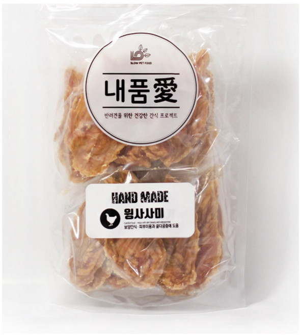 내품애 실속형 윙사사미 애견간식, 닭고기, 1개