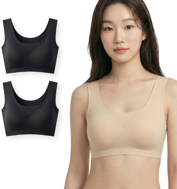 헤이온 심리스 노와이어 수면브라 편안한 무봉제 스포츠브라 데일리 브라